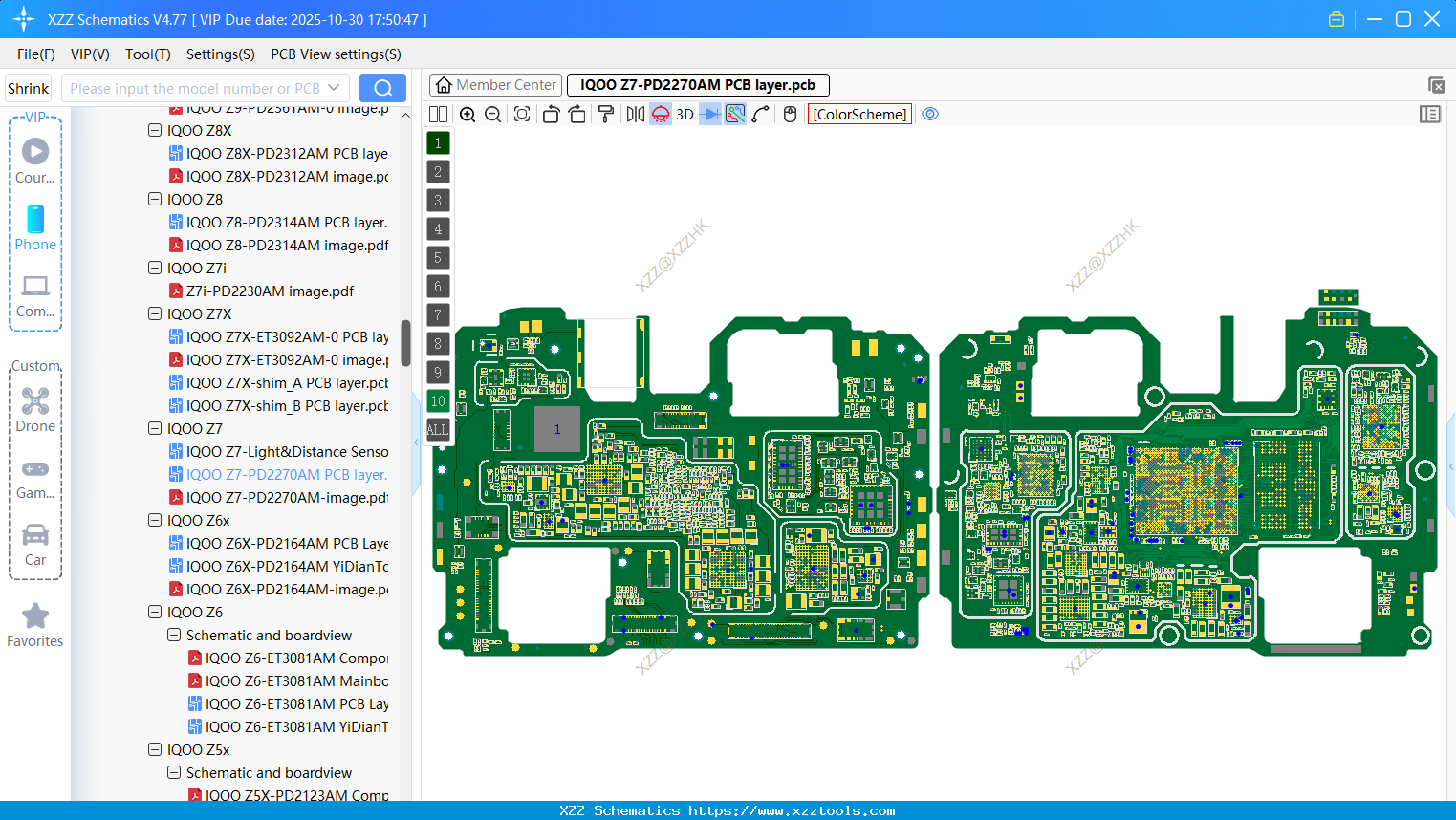 VIVO IQOO Z7-PD2270AM PCB Layer